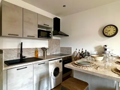 Cuisine ou kitchenette dans l'établissement CASA CALVI