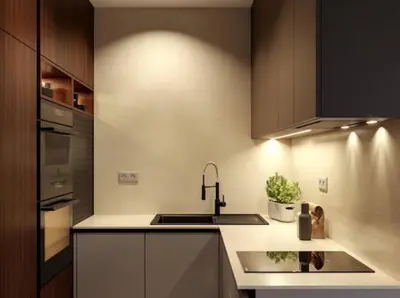 Cuisine ou kitchenette dans l'établissement Villa Valentin 2 chambres avec piscine chauffé à Calvi