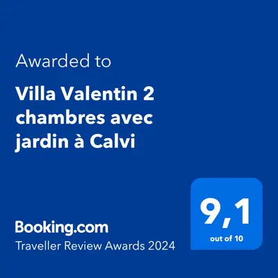 Certificat, récompense, panneau ou autre document affiché dans l'établissement Villa Valentin 2 chambres avec piscine chauffé à Calvi
