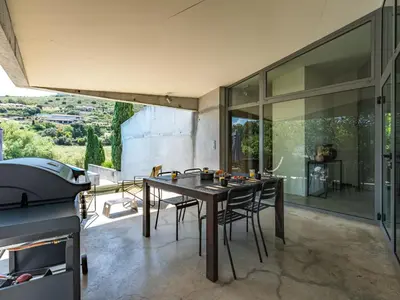 Coin salon dans l'établissement Villa Casa Suprana by Interhome