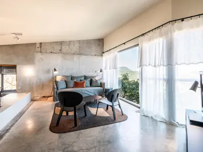 Coin salon dans l'établissement Villa Casa Suprana by Interhome