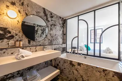 Salle de bains dans l'établissement Résidence Côté Sud