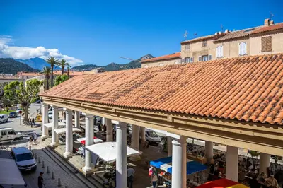 Vue générale sur la montagne ou vue sur la montagne depuis l'appartement