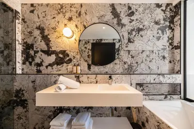 Salle de bains dans l'établissement Résidence Côté Sud