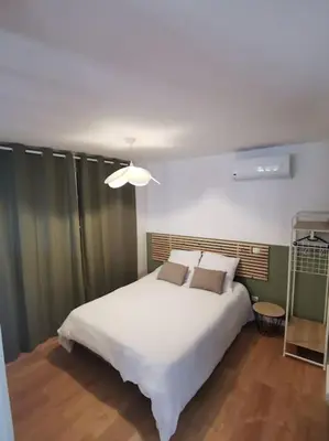 Un ou plusieurs lits dans un hébergement de l'établissement Appartement de 30m2 pour 2 personnes Venaco