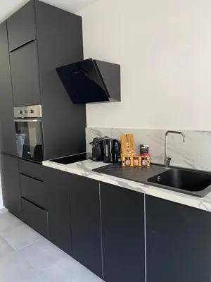 Cuisine ou kitchenette dans l'établissement Résidence Arborea C3 Corte