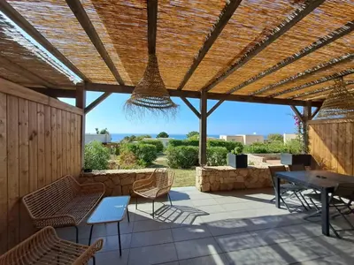 Balcon ou terrasse dans l'établissement Villa Cutalello coté mer Sant'Ambroggio