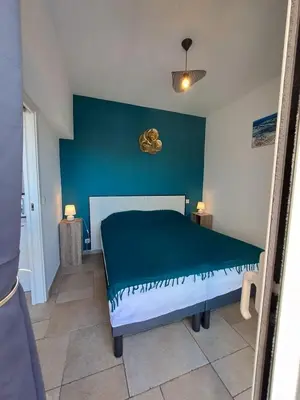 Un ou plusieurs lits dans un hébergement de l'établissement Villa Cutalello coté mer Sant'Ambroggio