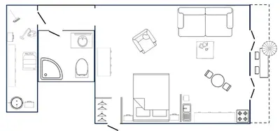 Plan de l'établissement Studio Castille