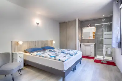 Un ou plusieurs lits dans un hébergement de l'établissement Villa Cutalello coté montagne Calenzana