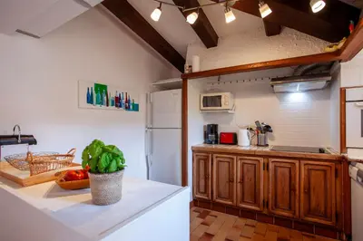Cuisine ou kitchenette dans l'établissement Davia 2 - Grande terrasse vue mer
