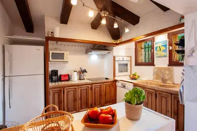 Cuisine ou kitchenette dans l'établissement Davia 2 - Grande terrasse vue mer