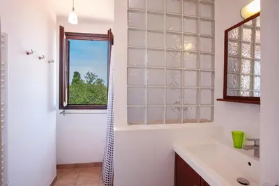 Salle de bains dans l'établissement Davia 2 - Grande terrasse vue mer