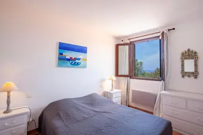 Un ou plusieurs lits dans un hébergement de l'établissement Davia 2 - Grande terrasse vue mer