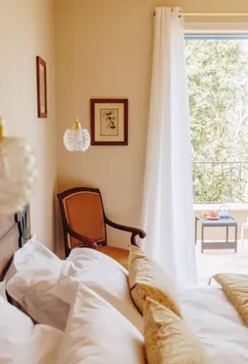 Un ou plusieurs lits dans un hébergement de l'établissement Résidence CASE DI PIGNA magnifique villa avec piscine, de 2 à 6 personnes