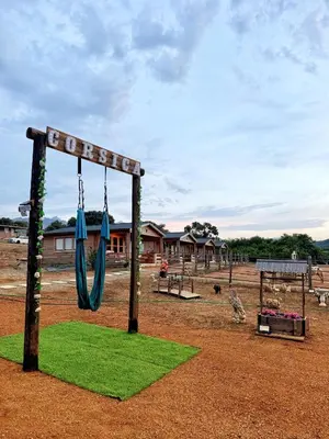 Aire de jeux pour enfants de l'établissement Les Chalets de Tesa