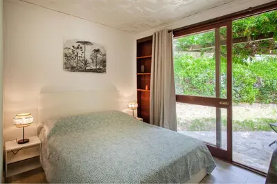 Un ou plusieurs lits dans un hébergement de l'établissement U Prato - Bungalow proche de la mer