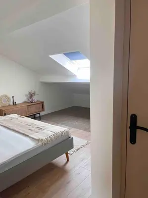 Un ou plusieurs lits dans un hébergement de l'établissement Casa Mariuccia au coeur du village ALGAJOLA