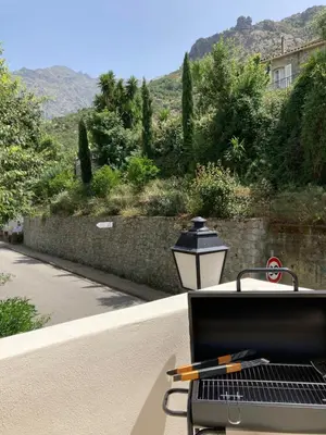 Vue générale sur la montagne ou vue sur la montagne depuis l'appartement