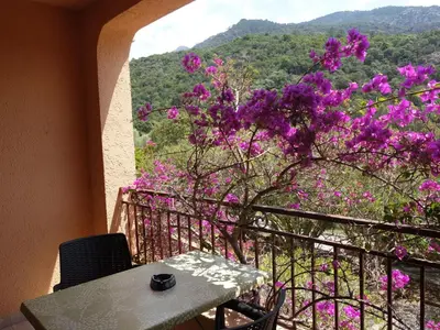 Vue générale sur la montagne ou vue sur la montagne depuis l'appartement