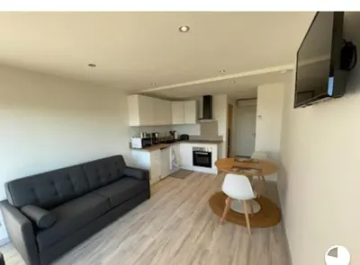 Cuisine ou kitchenette dans l'établissement Jolie petit studio