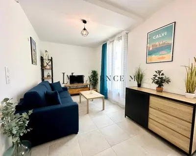 Télévision ou salle de divertissement dans l'établissement Studio Citadella Centre-ville CALVI