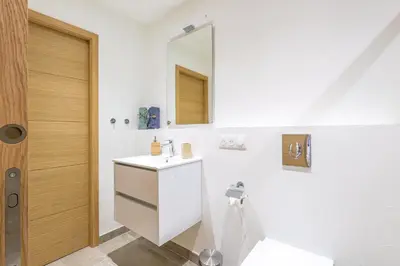 Salle de bains dans l'établissement Belle Vue de Fogata