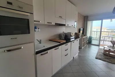 Cuisine ou kitchenette dans l'établissement Appartement vue mer au cœur de Calvi
