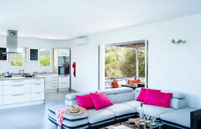 Cuisine ou kitchenette dans l'établissement Villa Mare