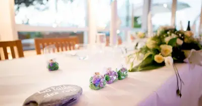 Restaurant ou autre lieu de restauration dans l'établissement Les villas de Bagheera, oasis naturiste