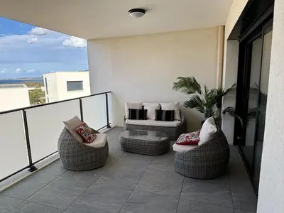 Balcon ou terrasse dans l'établissement Appartement T2 vue mer et citadelle
