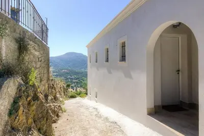Vue générale sur la montagne ou vue sur la montagne depuis l'appartement