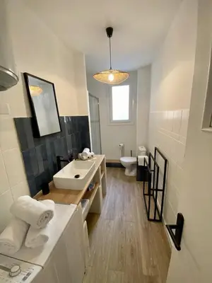 Salle de bains dans l'établissement Appartement centre-ville
