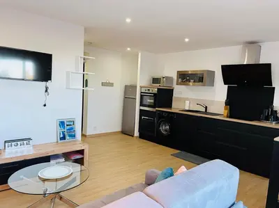 Cuisine ou kitchenette dans l'établissement Appartement Aria Marina 1 Lumio