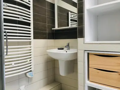 Salle de bains dans l'établissement Studio 26 VAC Lumio