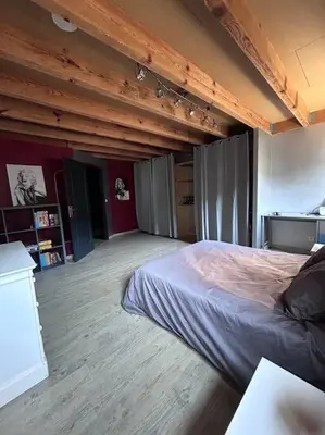 Un ou plusieurs lits dans un hébergement de l'établissement Villa de charme vue mer