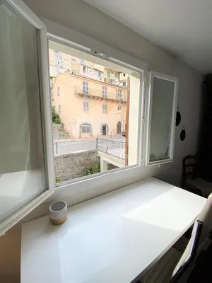 Un ou plusieurs lits dans un hébergement de l'établissement Appartement Haut de Villa centre-ville CORTE