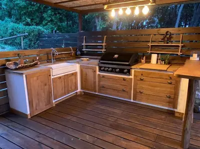 Cuisine ou kitchenette dans l'établissement Bergerie du Cap Corse