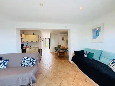 Coin salon dans l'établissement Appartement Boug 26 Lumio