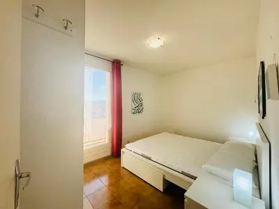 Un ou plusieurs lits dans un hébergement de l'établissement Appartement T2 Guaita Mare L'ILE ROUSSE