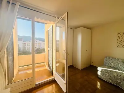Un ou plusieurs lits dans un hébergement de l'établissement Appartement T2 Guaita Mare L'ILE ROUSSE