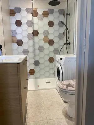 Salle de bains dans l'établissement Charmant bonheur en bord de mer