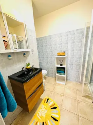 Cuisine ou kitchenette dans l'établissement Appartement front de mer et piscines