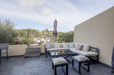 Coin salon dans l'établissement Félicità - Appt à 500m de la plage