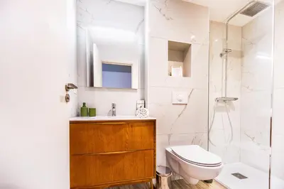 Salle de bains dans l'établissement Casamea - T3 U Benestà