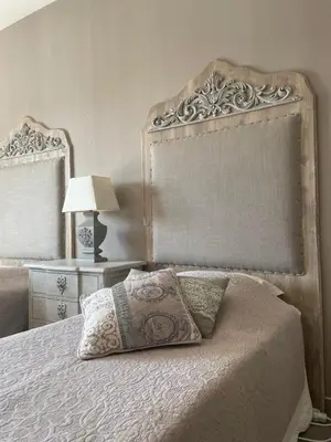 Un ou plusieurs lits dans un hébergement de l'établissement VILLA luxueuse privée avec piscine lagon