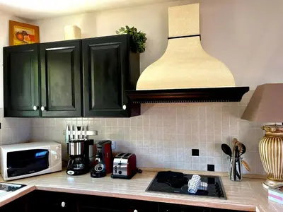 Cuisine ou kitchenette dans l'établissement Domaine Victoria