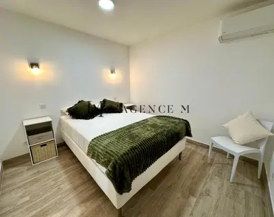 Un ou plusieurs lits dans un hébergement de l'établissement Appartement Saint-Antoine Paisible CALVI