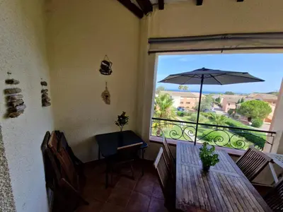 Balcon ou terrasse dans l'établissement Appartement dans résidence