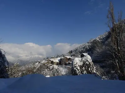 Vue générale sur la montagne ou vue sur la montagne depuis le B&B/chambre d'hôtes